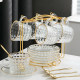 Glass Cups & Plate Set 6 Pcs